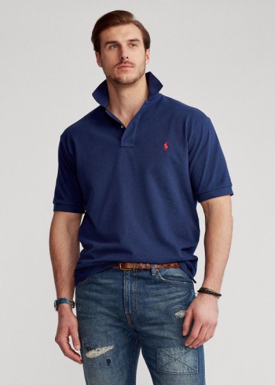 Camisa Polo Polo Ralph Lauren Hombre Azul Marino / Rojos - Classic Fit Mesh - OYVHC3152